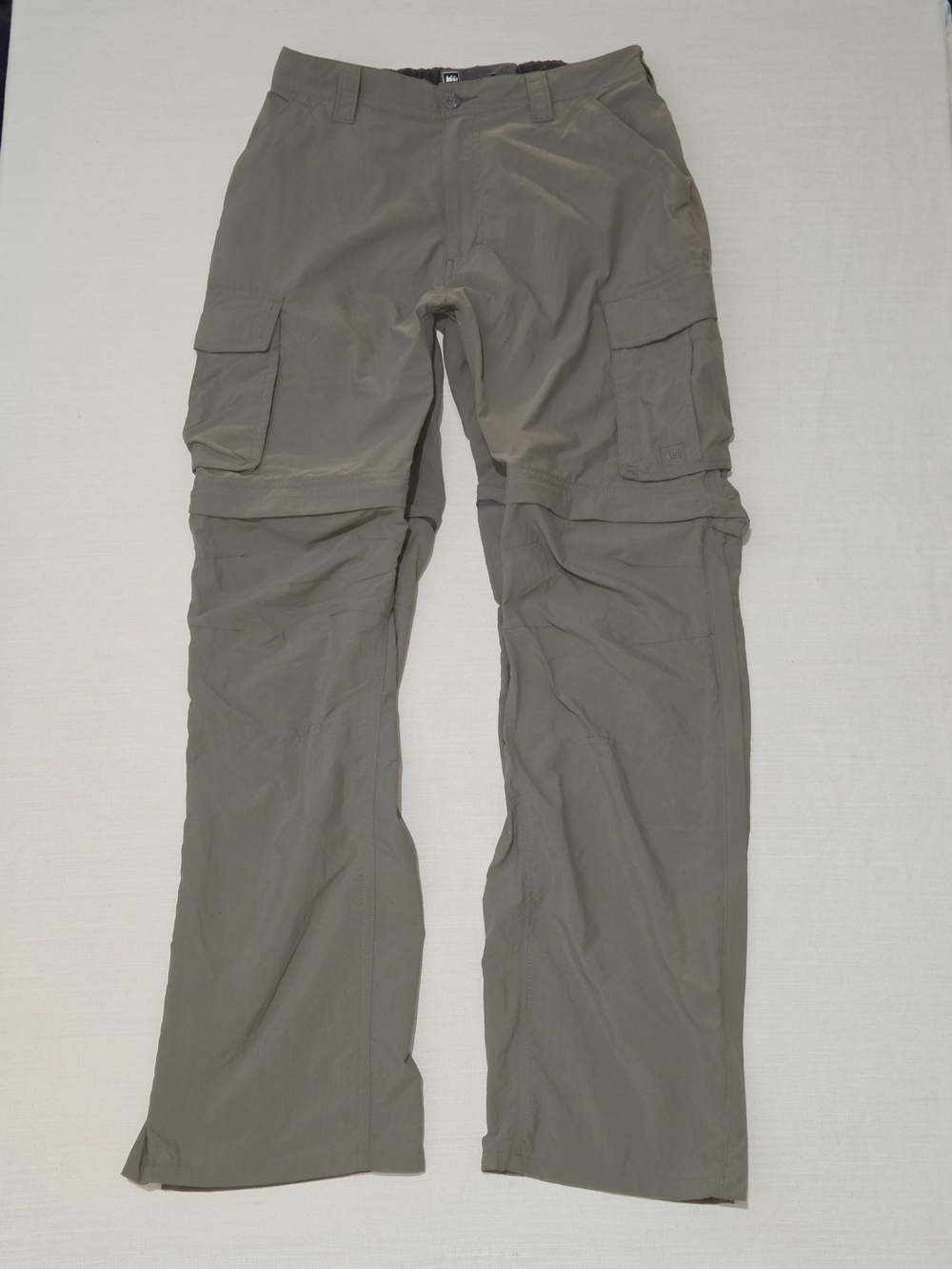 REI Men's Convertible Cargo Pants in Olive Green